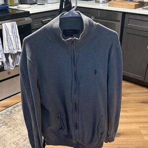 Polo by Ralph Lauren Men's Charcoal Zip-Up Sweater